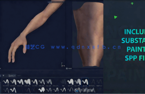 Substance Painter逼真人物角色皮肤纹理制作流程视频教程(图5)