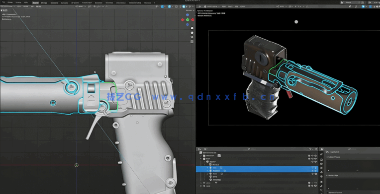 blender科幻游戏武器概念艺术设计全流程训练视频教程(图2)