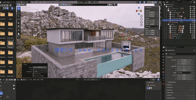 Blender建筑可视化渲染与动画技术训练视频教程(图4)