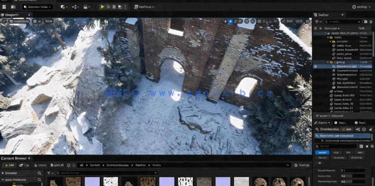 Blender与UE5逼真雪景建筑环境场景制作视频教程(图2)