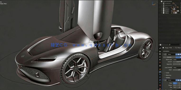 Blender 3D高精度汽车建模制作流程大师班视频教程第二季(图2)