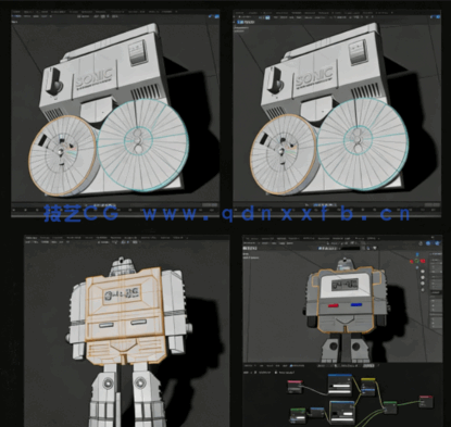 Blender卡通渲染角色三渲二核心技术视频教程(图5)
