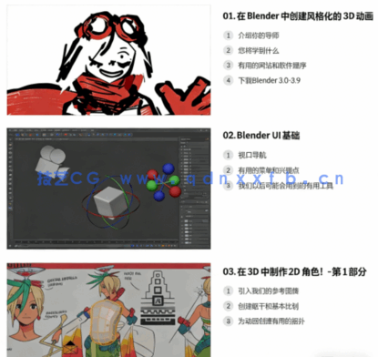 Blender卡通渲染三渲二角色动画视频教程(图5)