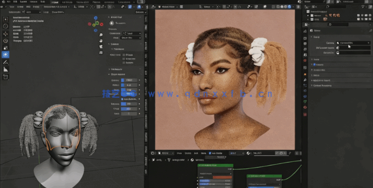Blender逼真高质量3D角色完整制作工作流程视频教程(图3)