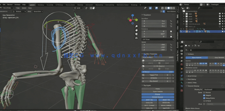 Blender中Rigify插件骨骼绑定动画制作视频教程(图2)