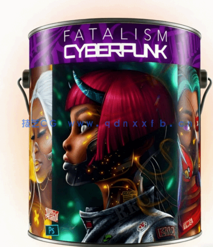 Photoshop赛博朋克女性照片特效实例制作视频教程(图5)