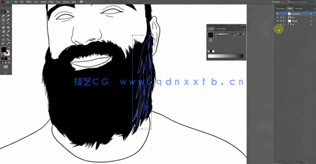 Adobe Illustator CC卡通人像矢量艺术绘画视频教程(图5)