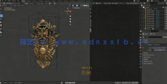 Blender高精细盾牌武器制作工作流程视频教程(图3)