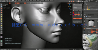 Blender人物角色头部雕刻建模核心技术视频教程(图4)