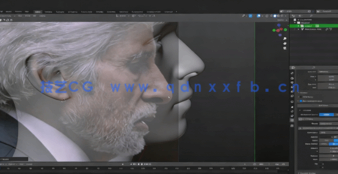 Blender人物肖像面部雕刻工作流程视频教程(图3)