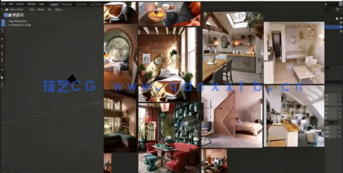 Blender公寓室内设计建模贴图完整制作视频教程(图4)