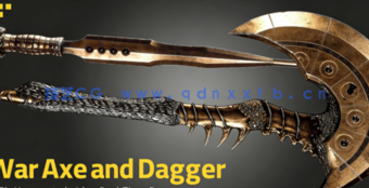 游戏斧头和匕首武器完整建模流程视频教程(图6)