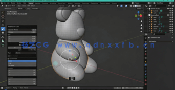 Blender小熊软糖实例制作工作流程视频教程(图5)