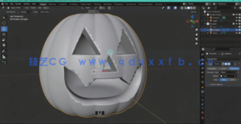 Blender恐怖万圣节南瓜灯实例制作视频教程(图2)