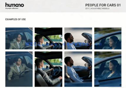 12个姿势3d人物Humano 3D - 2211 - People for cars(图5)