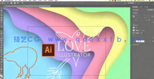  AI绘制矢量平面图形海报实例工作流程视频教程(图4)