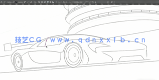 AI绘制汽车模型草图线条效果工作流程视频教程(图4)