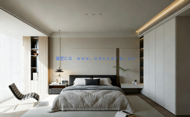 现代卧室/灯光参数齐全(图5)