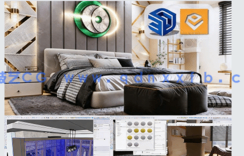 【中文字幕】Enscape与SketchUp卧室室内可视化渲染技术视频教程(图6)
