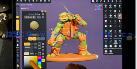 【中文字幕】Nomad Sculpt忍者神龟角色雕刻建模设计视频教程(图4)
