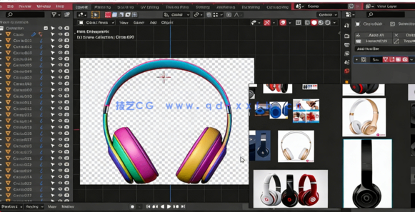 Blender头戴式耳机完整制作工作流程视频教程(图2)