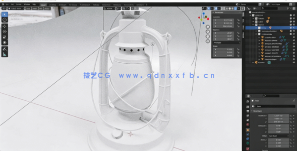 Blender逼真油灯材质制作工作流程视频教程(图4)