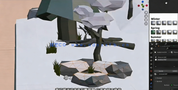 Blender低多边形森林植物模型实例制作视频教程(图2)
