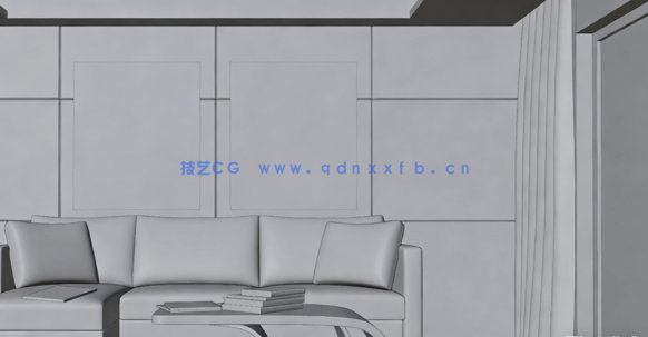 Blender室内客厅建模渲染完整技术训练视频教程(图2)