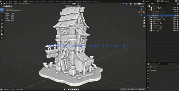  Blender小型城堡游戏资产建模制作视频教程(图3)