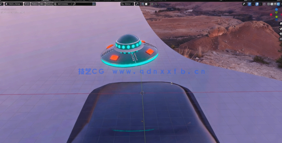 Blender飞行UFO飞碟实例制作视频教程(图3)