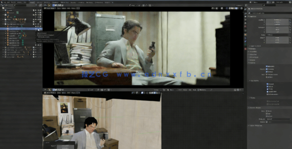 Blender办公室室内灯光照明技术训练视频教程 (图5)