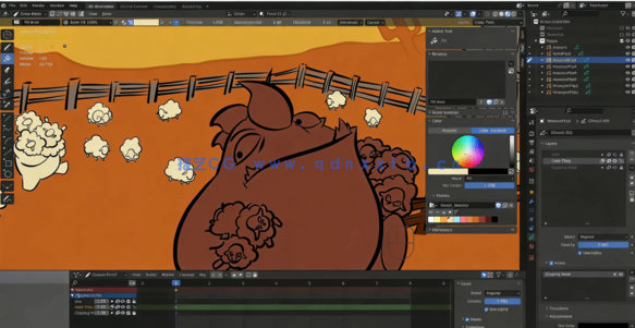 Blender漫画绘画面板笔刷使用技术训练视频教程(图2)