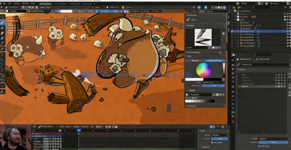 Blender漫画绘画面板笔刷使用技术训练视频教程(图4)