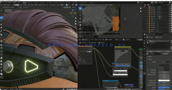 Blender赛博朋克风格女孩建模工作流视频教程(图4)