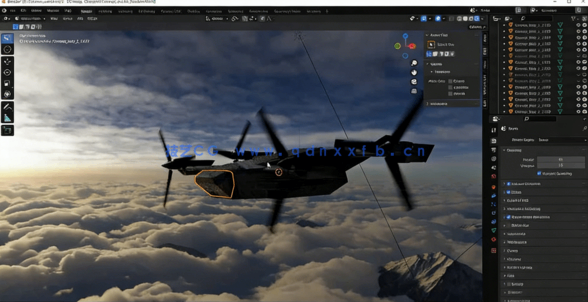 Blender大型军用运输机完整概念设计流程视频教程(图4)