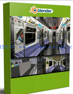 Blender地铁内部环境场景建模制作流程视频教程(图1)