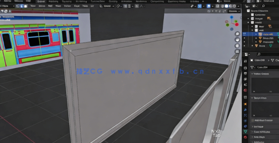 Blender地铁内部环境场景建模制作流程视频教程(图4)
