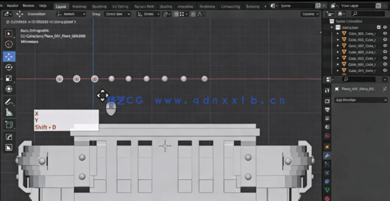 Blender矿车完整建模实例制作工作流程视频教程(图3)