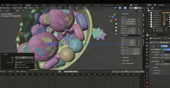 Blender熊猫便当模型制作工作流程视频教程(图5)