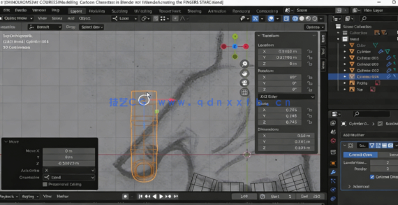  Blender手部低多边形建模技术视频教程(图4)