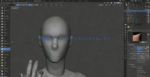 Blender《火影忍者》春野樱人物角色建模制作流程视频教程(图3)