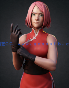 Blender《火影忍者》春野樱人物角色建模制作流程视频教程(图2)