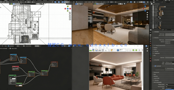 Blender与StableDiffusion建筑可视化AI生图技术视频教程(图2)