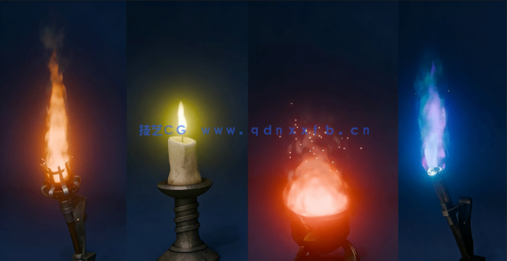 Blender几何节点逼真火焰动画特效制作视频教程(图3)