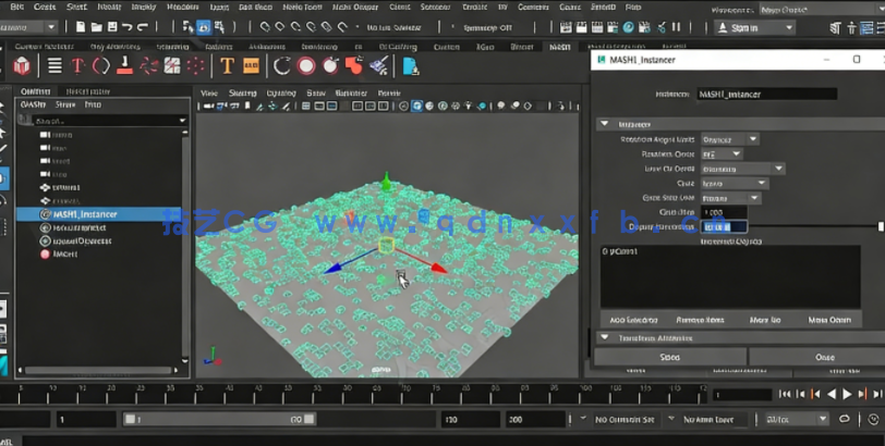 Maya中Mash逼真草坪实例制作训练视频教程(图2)