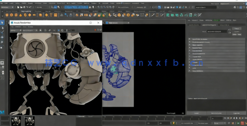 Maya机器人建模渲染大师级实例制作视频教程(图6)