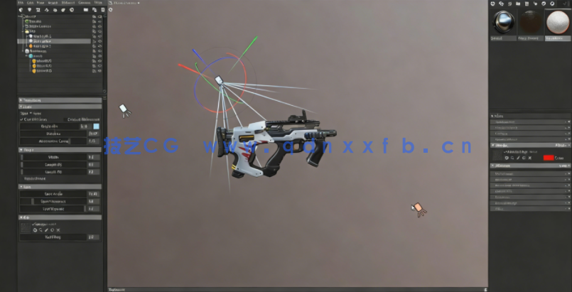 Maya流行游戏科幻机枪武器完整制作视频教程(图6)