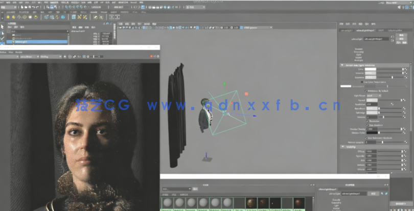 Maya女性逼真肖像纹理模型完整训练视频教程(图5)