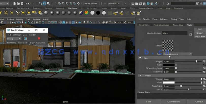 Maya外部照明和渲染改善建筑外观视频教程(图4)