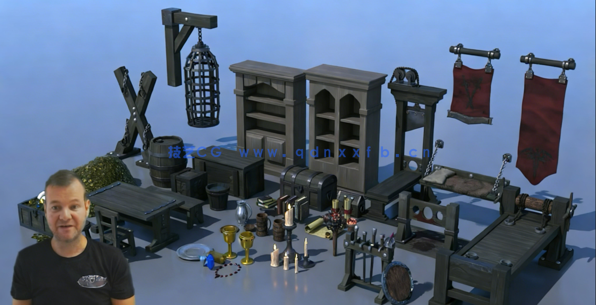 Blender与UE地下城游戏道具制作流程视频教程 (图3)